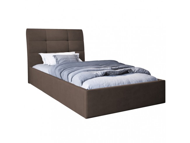 Łóżko tapicerowane Joko 120 Monolith 15 mleczna czekolada - widok z przodu