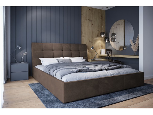 Łóżko tapicerowane Joko 140 Monolith 15 mleczna czekolada