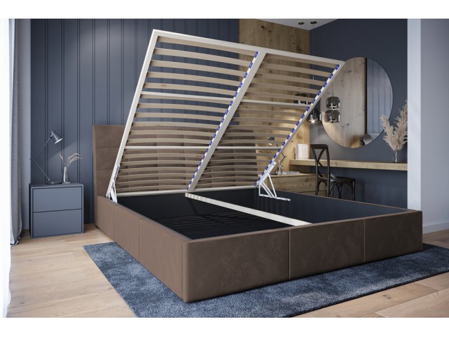 Łóżko tapicerowane Joko 140 Monolith 15 mleczna czekolada