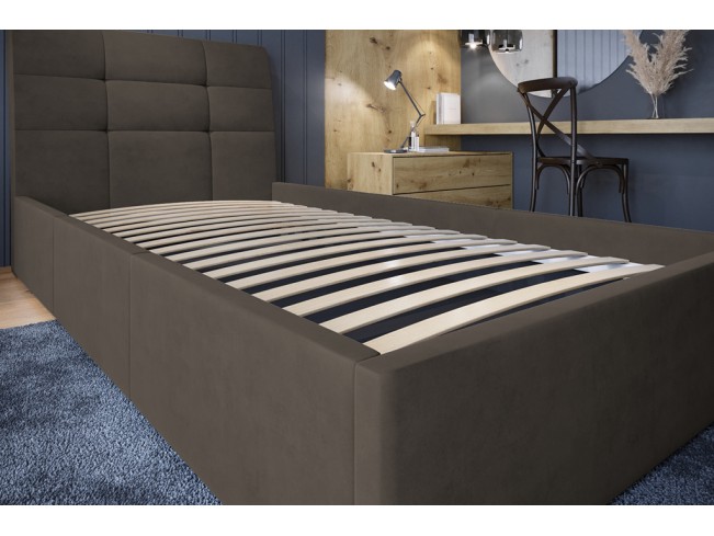 Łóżko tapicerowane Joko 90 Monolith 20 szary brąz