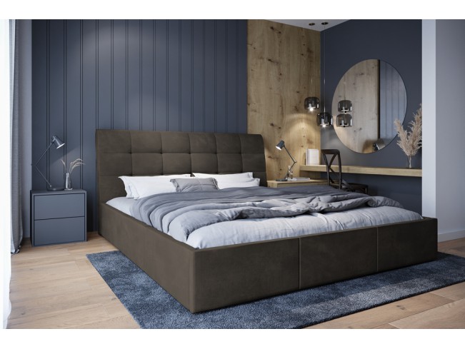 Łóżko tapicerowane Joko 160 Monolith 20 szary brąz