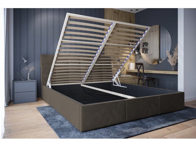 Łóżko tapicerowane Joko 180 Monolith 20 szary brąz