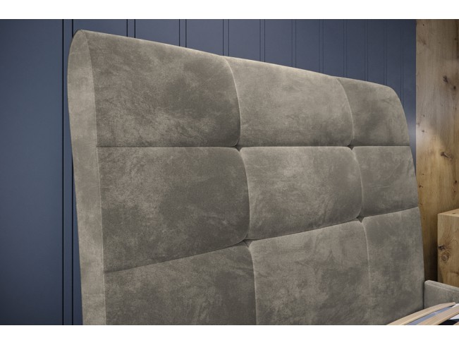 Łóżko tapicerowane Joko 90 Riviera 16 szary beż