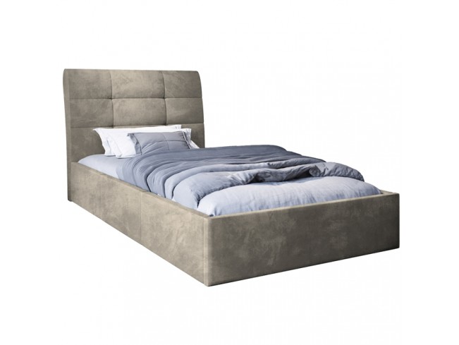 Łóżko tapicerowane Joko 120 Riviera 16 szary beż - widok z przodu