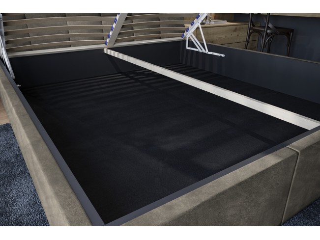 Łóżko tapicerowane Joko 180 Riviera 16 szary beż