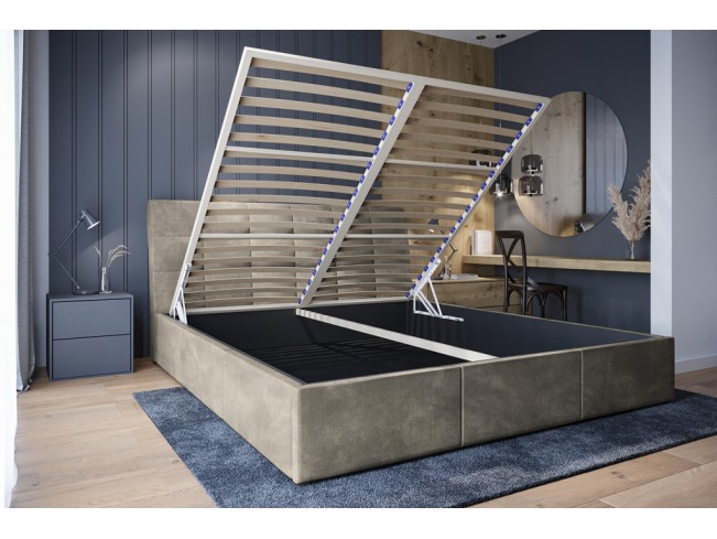 Łóżko tapicerowane Joko 140 Riviera 21 jasny beż