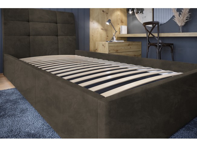 Łóżko tapicerowane Joko 120 Riviera 26 ciemny brąz