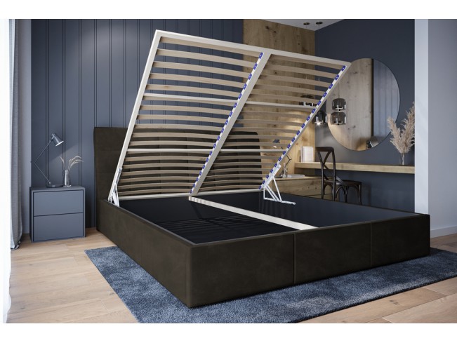 Łóżko tapicerowane Joko 160 Riviera 26 ciemny brąz