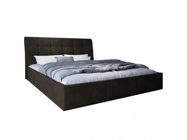 Łóżko tapicerowane Joko 180 Riviera 26 ciemny brąz - widok z przodu