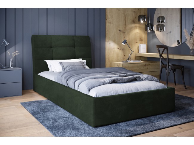 Łóżko tapicerowane Joko 90 Riviera 38 ciemny zielony