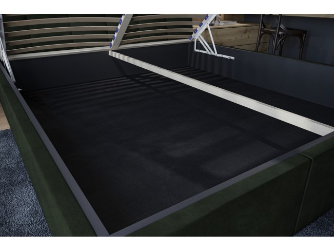 Łóżko tapicerowane Joko 140 Riviera 38 ciemny zielony