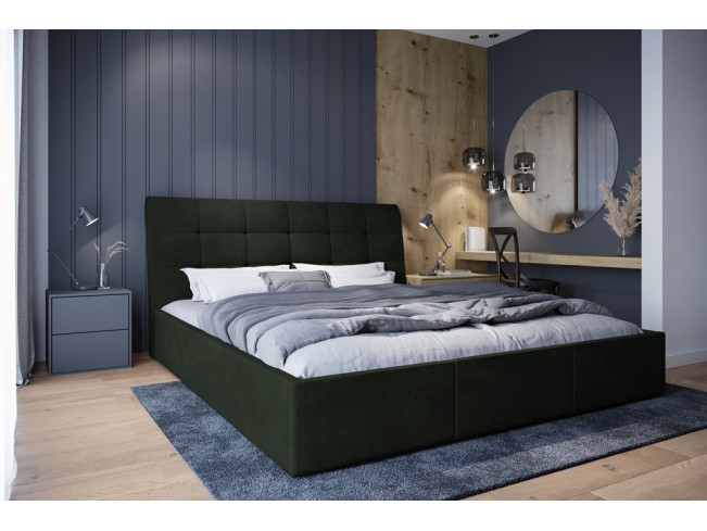 Łóżko tapicerowane Joko 140 Riviera 38 ciemny zielony