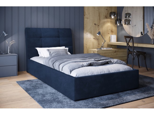 Łóżko tapicerowane Joko 120 Riviera 81 granatowy
