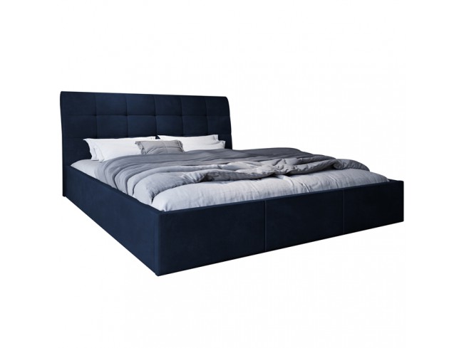 Łóżko tapicerowane Joko 160 Riviera 81 granatowy - widok z przodu