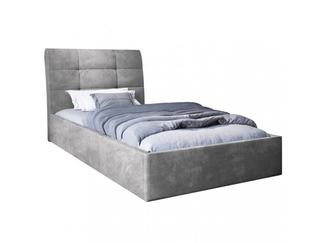Łóżko tapicerowane Joko 120 Riviera 82 jasny szary - widok z przodu