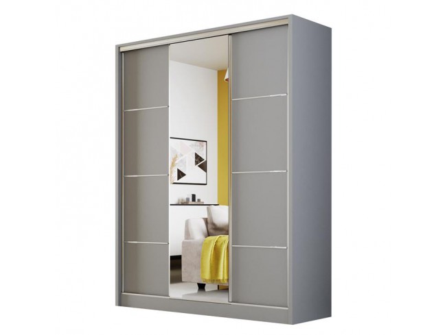 Szafa Meblo 4 150 szary mat - widok ogólny