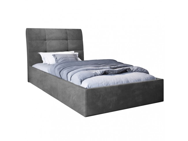 Łóżko tapicerowane Joko 90 Riviera 91 szary - widok z przodu