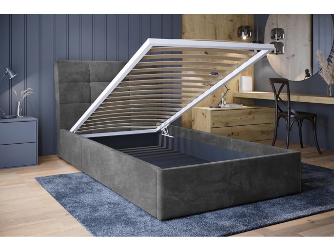 Łóżko tapicerowane Joko 120 Riviera 91 szary