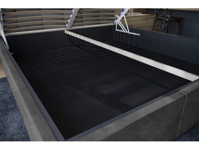 Łóżko tapicerowane Joko 140 Riviera 91 szary