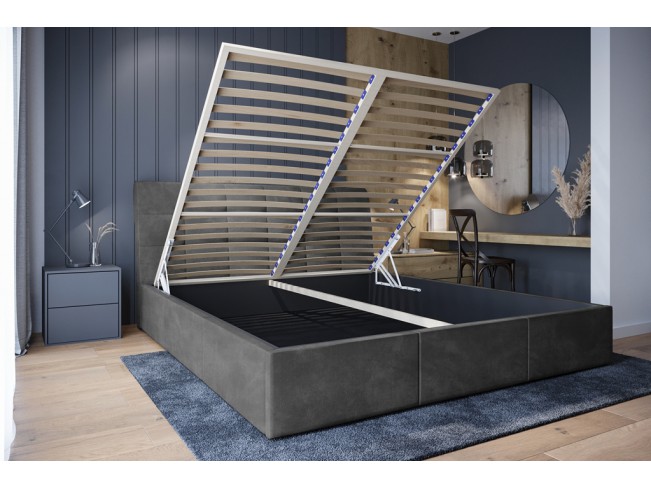 Łóżko tapicerowane Joko 180 Riviera 91 szary