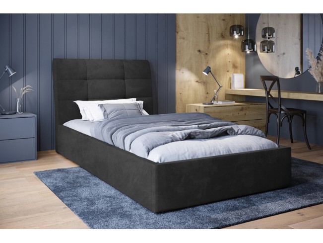 Łóżko tapicerowane Joko 90 Riviera 95 ciemny szary