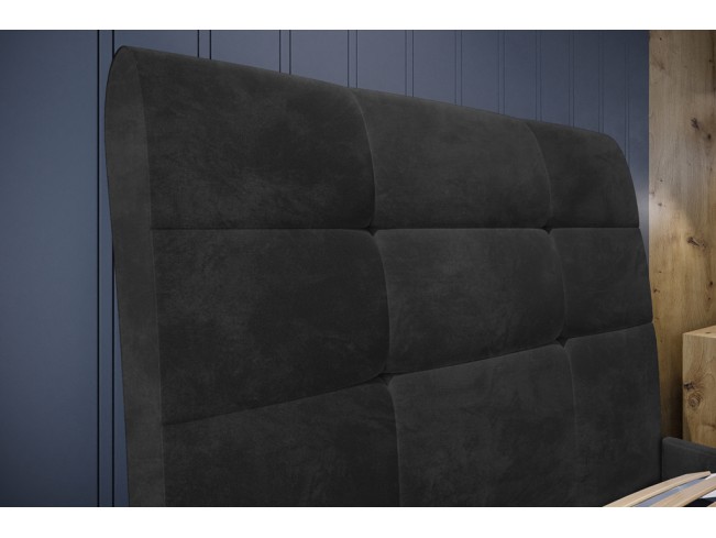 Łóżko tapicerowane Joko 90 Riviera 95 ciemny szary