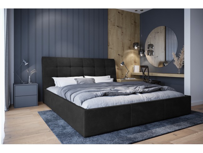 Łóżko tapicerowane Joko 160 Riviera 95 ciemny szary