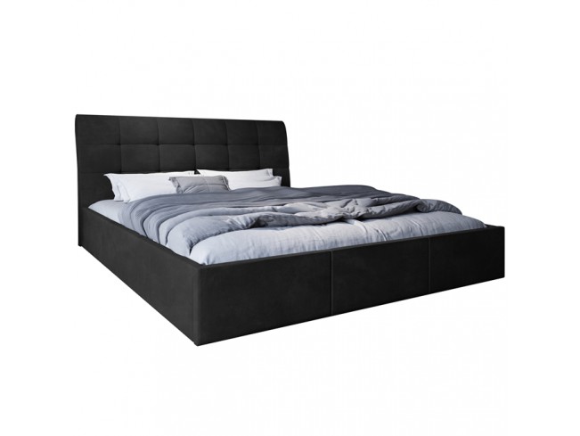 Łóżko tapicerowane Joko 160 Riviera 95 ciemny szary - widok z przodu