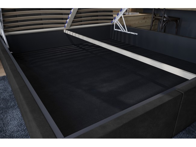 Łóżko tapicerowane Joko 180 Riviera 95 ciemny szary