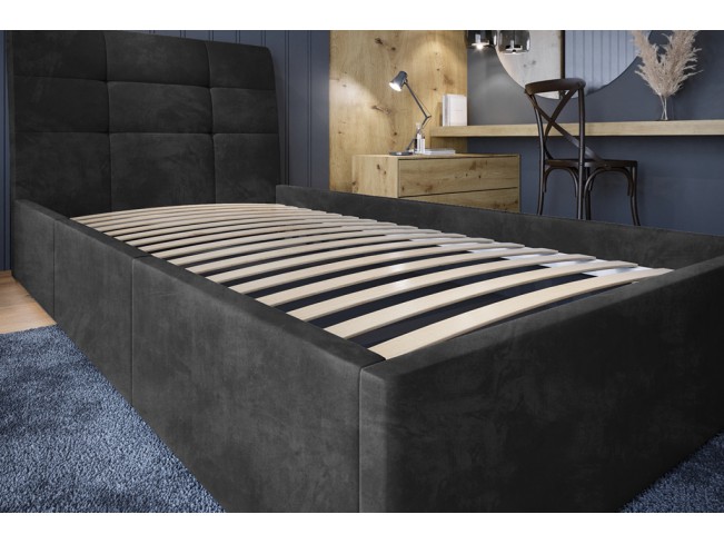 Łóżko tapicerowane Joko 90 Riviera 100 czarny