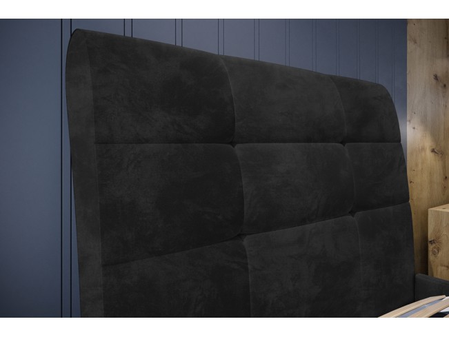 Łóżko tapicerowane Joko 90 Riviera 100 czarny