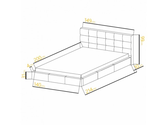 Łóżko tapicerowane JOKO RI-100 140