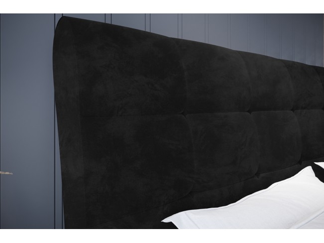 Łóżko tapicerowane Joko 160 Riviera 100 czarny