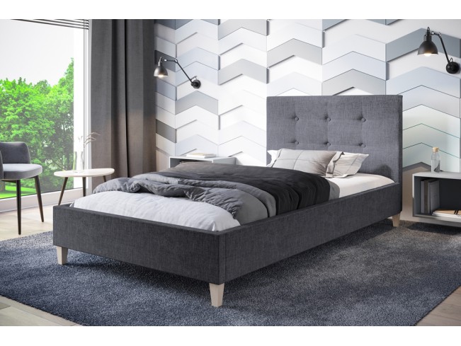 Łóżko tapicerowane Endo 90 Sawana 05 szary