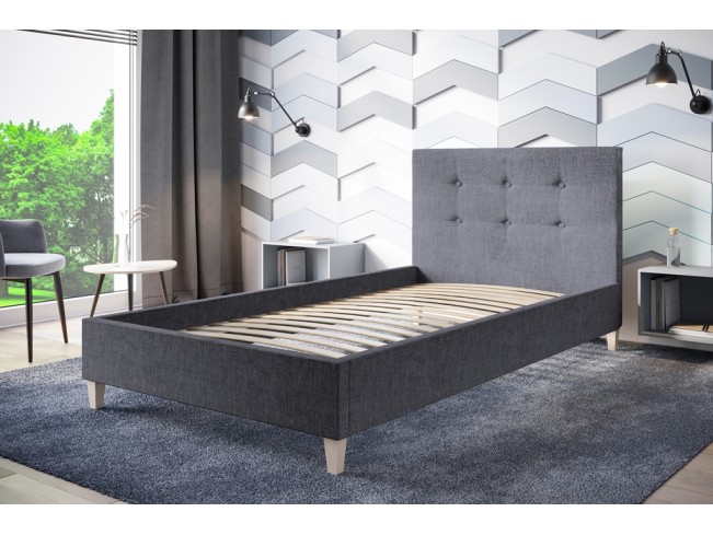 Łóżko tapicerowane Endo 90 Sawana 05 szary