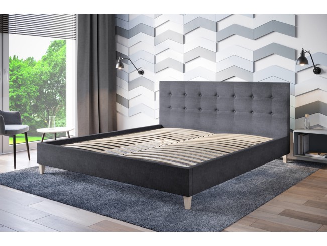 Łóżko tapicerowane Endo 160 Sawana 05 szary