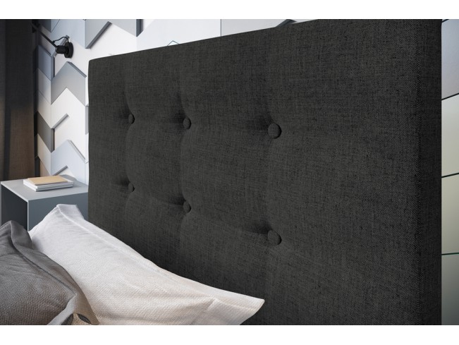 Łóżko tapicerowane Endo 80 Sawana 14 czarny