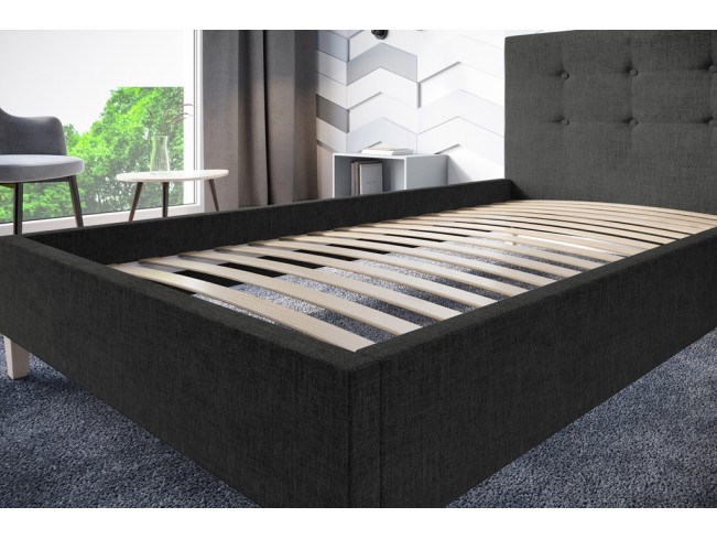 Łóżko tapicerowane Endo 90 Sawana 14 czarny