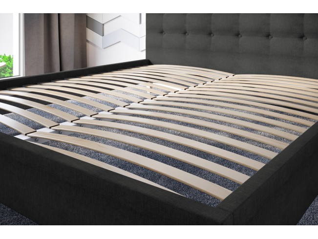 Łóżko tapicerowane Endo 160 Sawana 14 czarny