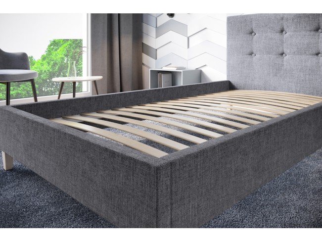 Łóżko tapicerowane Endo 90 Sawana 21 jasny szary