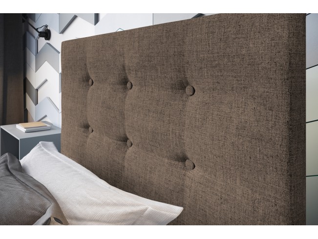 Łóżko tapicerowane Endo 90 Sawana 25 ciepły brąz