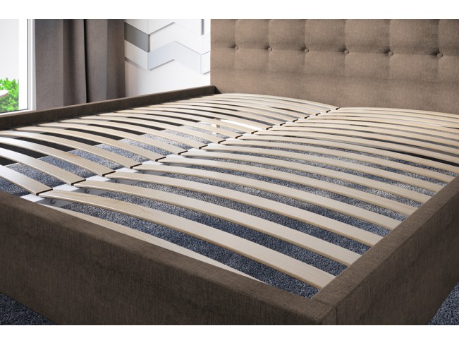 Łóżko tapicerowane Endo 160 Sawana 25 ciepły brąz