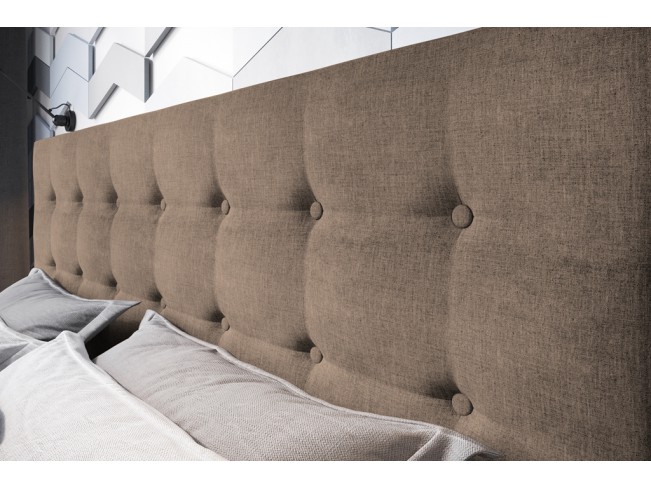 Łóżko tapicerowane Endo 180 Sawana 25 ciepły brąz