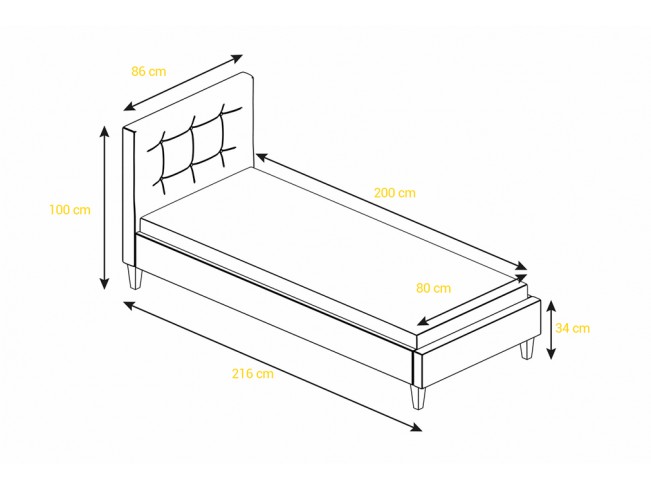 Łóżko tapicerowane ENDO SA-80 80