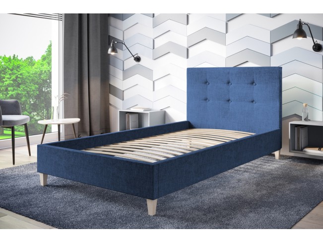 Łóżko tapicerowane Endo 80 Sawana 80 niebieski jeans