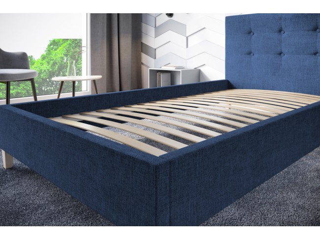 Łóżko tapicerowane Endo 120 Sawana 80 niebieski jeans