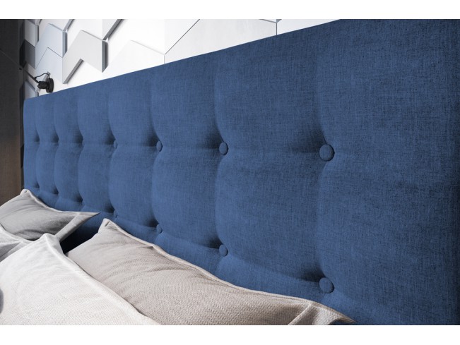 Łóżko tapicerowane Endo 140 Sawana 80 niebieski jeans