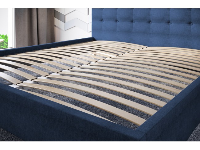 Łóżko tapicerowane Endo 140 Sawana 80 niebieski jeans