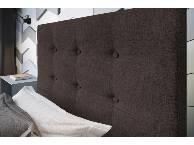 Łóżko tapicerowane Endo 80 Inari 24 mleczna czekolada