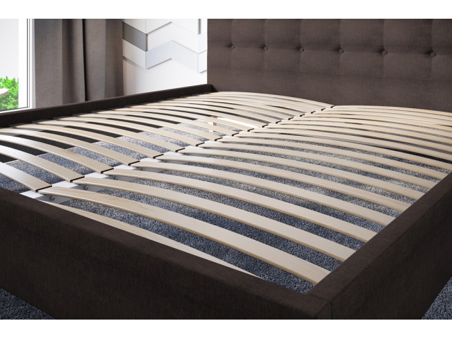 Łóżko tapicerowane Endo 160 Inari 24 mleczna czekolada